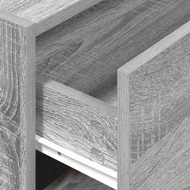 vidaXL Ντουλάπι με 2 συρτάρια Γκρι Sonoma 60x31x40cm από Επεξ. Ξύλο 1 τεμ.