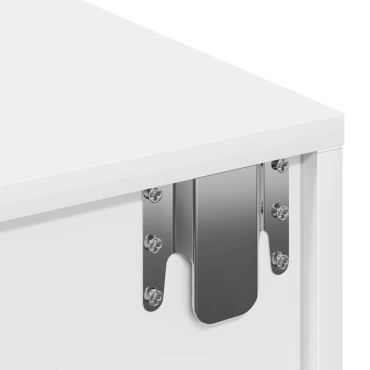 vidaXL Ράφι τοίχου με συρτάρια Λευκό 80x33x17cm Κατασκευασμένο ξύλο 1 τεμ.