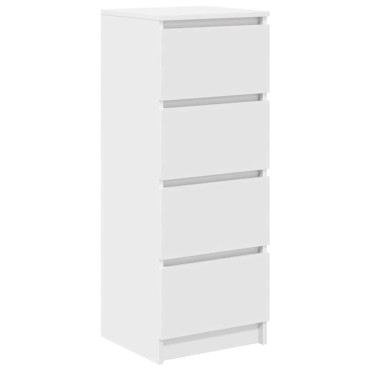 vidaXL Ντουλάπι Λευκό 37,5x35x99cm από Επεξεργασμένο Ξύλο 1 τεμ.
