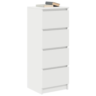 vidaXL Ντουλάπι Λευκό 37,5x35x99cm από Επεξεργασμένο Ξύλο 1 τεμ.