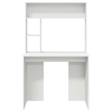 vidaXL Γραφείο Λευκό Επεξεργασμένο Ξύλο 91x50x149 εκ 1 τεμ.