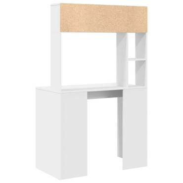 vidaXL Γραφείο Λευκό Επεξεργασμένο Ξύλο 91x50x149 εκ 1 τεμ.