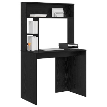 vidaXL Γραφείο Μαύρη Οξυά Επεξεργασμένο Ξύλο 91x50x149 εκ 1 τεμ.