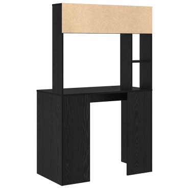 vidaXL Γραφείο Μαύρη Οξυά Επεξεργασμένο Ξύλο 91x50x149 εκ 1 τεμ.
