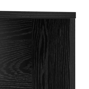 vidaXL Γραφείο Μαύρη Οξυά Επεξεργασμένο Ξύλο 91x50x149 εκ 1 τεμ.