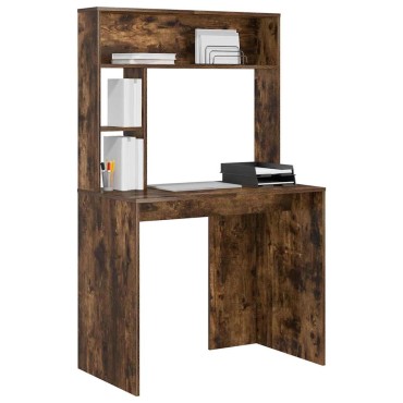 vidaXL Γραφείο Καπνιστό Δρύς 91x50x149cm Επεξεργασμένο Ξύλο 1 τεμ.