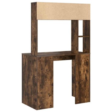 vidaXL Γραφείο Καπνιστό Δρύς 91x50x149cm Επεξεργασμένο Ξύλο 1 τεμ.
