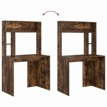 vidaXL Γραφείο Καπνιστό Δρύς 91x50x149cm Επεξεργασμένο Ξύλο 1 τεμ.