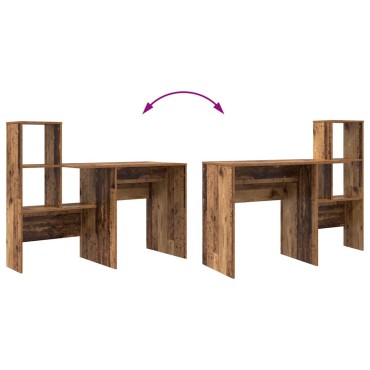 vidaXL Γραφείο Παλιό Ξύλο 131,5x50x106,5cm Επεξεργασμένο Ξύλο 1 τεμ.