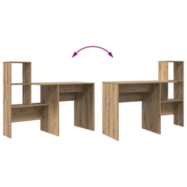 vidaXL Γραφείο Artisan Oak Επεξεργασμένο Ξύλο 131,5x50x106,5cm 1 τεμ.