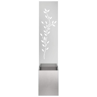 vidaXL Οθόνη Ιδιωτικότητας Κήπου Floral Ασημί 32 x 32 x 150 εκ