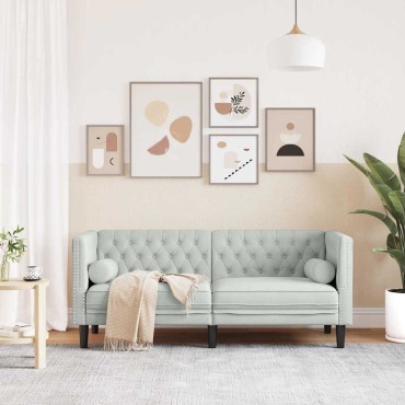 vidaXL Καναπές Ανοιχτό γκρι 174x74,5x70,5cm Βελούδο
