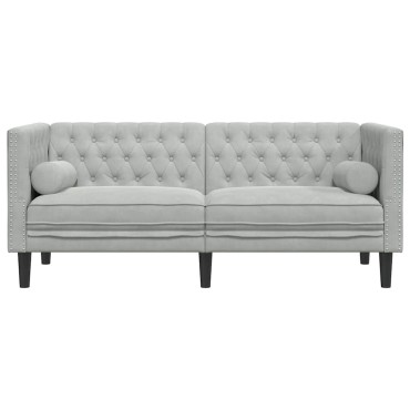 vidaXL Καναπές Ανοιχτό γκρι 174x74,5x70,5cm Βελούδο