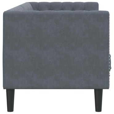 vidaXL Καναπές Σκούρο Γκρι 194x74,5x70,5cm Βελούδο