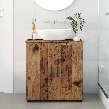 vidaXL Ντουλάπι Μπάνιου Παλιό Ξύλο 61x35x64cm 1 τεμ.