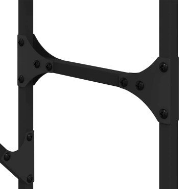 vidaXL Ράφια πλυντηρίου ρούχων με ράφι Μαύρο 0ak 67 x 25 x 163 εκ.