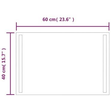 vidaXL Καθρέφτης Μπάνιου με LED 40x60 εκ.