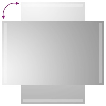 vidaXL Καθρέφτης Μπάνιου με LED 50x80 εκ.