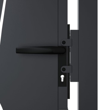 vidaXL Πόρτα Κήπου Ανθρακί 100x175 εκ. Σχέδιο Χαλυβδόφυλλου από Ατσάλι
