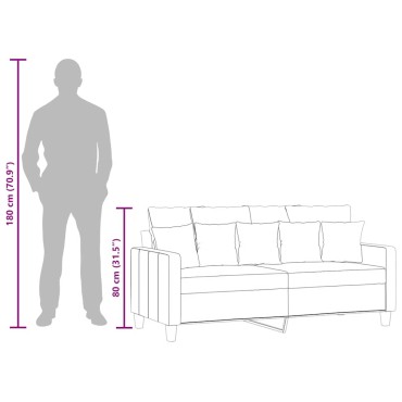 vidaXL Καναπές Διθέσιος Υφασμάτινος 158x77x80cm 1 τεμ.