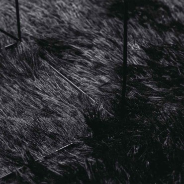 vidaXL Χαλί Shaggy με Ψηλό Πέλος NAVARRA Μαύρο 160x160cm πολυεστέρας