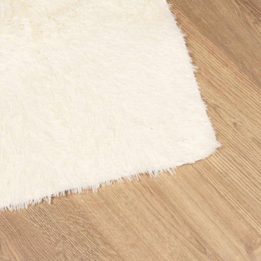 vidaXL Χαλί Shaggy με Ψηλό Πέλος NAVARRA Κρέμα 200x200cm πολυεστέρας