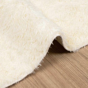 vidaXL Χαλί Shaggy με Ψηλό Πέλος NAVARRA Κρέμα 200x200cm πολυεστέρας
