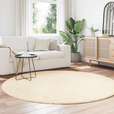 vidaXL Χαλί Shaggy με Ψηλό Πέλος NAVARRA Κρέμα 200x200cm πολυεστέρας