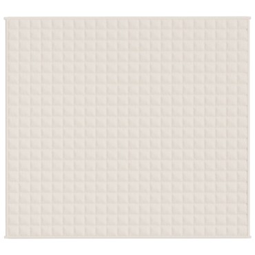 vidaXL Κουβέρτα Βαρύτητας Ανοιχτό Κρεμ 200 x 220 εκ. 9 κ. Υφασμάτινη