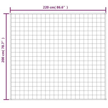 vidaXL Κουβέρτα Βαρύτητας Ανοιχτό Κρεμ 200 x 220 εκ. 9 κ. Υφασμάτινη
