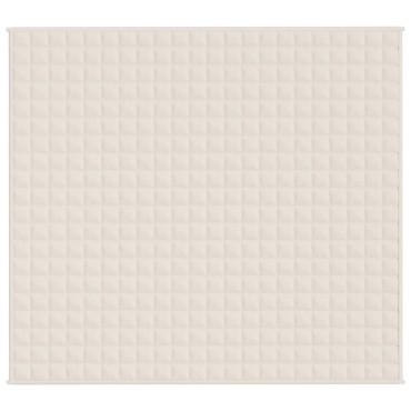 vidaXL Κουβέρτα Βαρύτητας Ανοιχτό Κρεμ 200 x 230 εκ. 9 κ. Υφασμάτινη
