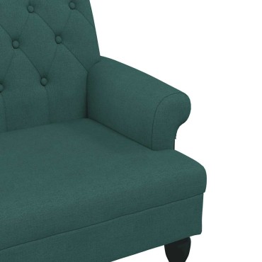 vidaXL Παγκάκι με Πλάτη Σκούρο Πράσινο 120x62x75,5cm Υφασμάτινο