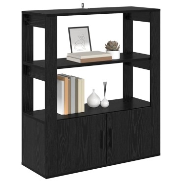vidaXL Πλαϊνό γραφείο Μαύρη δρυς 30x80x90cm Επεξεργασμένο Ξύλο 1 τεμ.