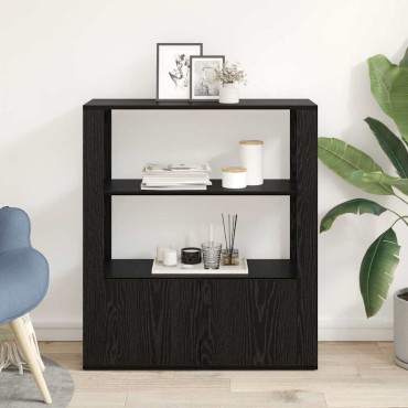 vidaXL Πλαϊνό γραφείο Μαύρη δρυς 30x80x90cm Επεξεργασμένο Ξύλο 1 τεμ.