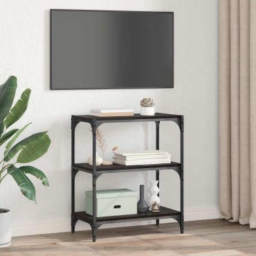 vidaXL Βιβλιοθήκη Μαύρη δρυς 60x33x70,5cm 1 τεμ.