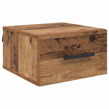 vidaXL Κομοδίνο 35x35x20cm Επεξεργασμένο Ξύλο Παλαιό ξύλο 1 τεμ.