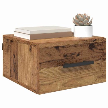 vidaXL Κομοδίνο 35x35x20cm Επεξεργασμένο Ξύλο Παλαιό ξύλο 1 τεμ.