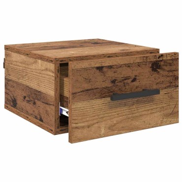 vidaXL Κομοδίνο 35x35x20cm Επεξεργασμένο Ξύλο Παλαιό ξύλο 1 τεμ.