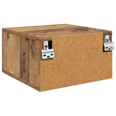 vidaXL Κομοδίνο 35x35x20cm Επεξεργασμένο Ξύλο Παλαιό ξύλο 1 τεμ.