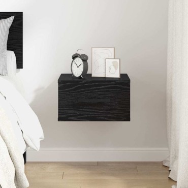 vidaXL Κομοδίνο 35x35x20cm Επεξεργασμένο Ξύλο Μαύρη δρυς 1 τεμ.