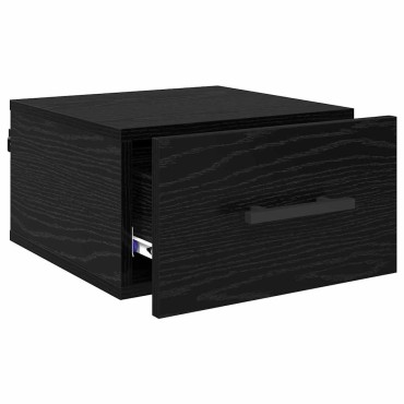 vidaXL Κομοδίνο 35x35x20cm Επεξεργασμένο Ξύλο Μαύρη δρυς 1 τεμ.