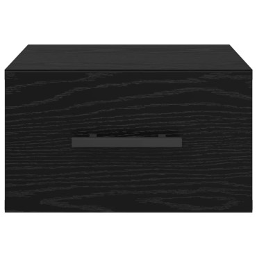 vidaXL Κομοδίνο 35x35x20cm Επεξεργασμένο Ξύλο Μαύρη δρυς 1 τεμ.