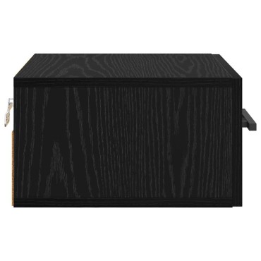 vidaXL Κομοδίνο 35x35x20cm Επεξεργασμένο Ξύλο Μαύρη δρυς 1 τεμ.