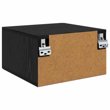 vidaXL Κομοδίνο 35x35x20cm Επεξεργασμένο Ξύλο Μαύρη δρυς 1 τεμ.