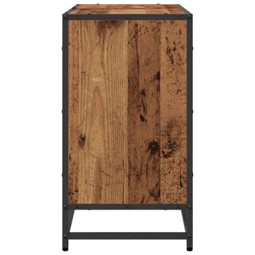 vidaXL Ντουλάπα Νιπτήρα Mπάνιου Παλιό Ξύλο 65x33x60 εκ