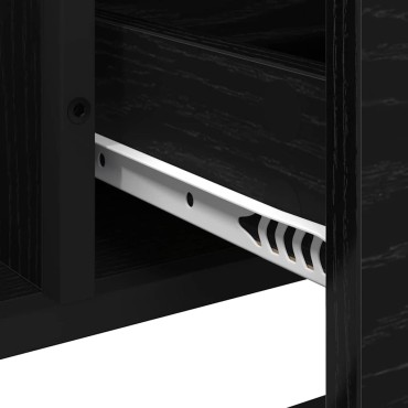 vidaXL Ντουλάπι Μπάνιου Μαύρη Οξυά 65x33x60cm Επεξεργασμένο Ξύλο