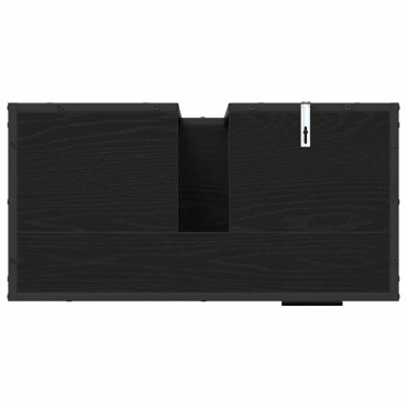 vidaXL Ντουλάπι Μπάνιου Μαύρη Οξυά 65x33x60cm Επεξεργασμένο Ξύλο