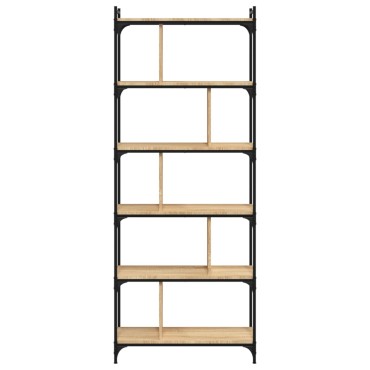vidaXL Βιβλιοθήκη 6 Επιπέδων Sonoma Δρυς 76x32x192cm Επεξ. Ξύλο 1 τεμ.