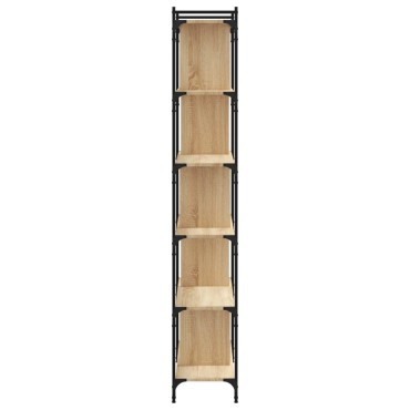 vidaXL Βιβλιοθήκη 6 Επιπέδων Sonoma Δρυς 76x32x192cm Επεξ. Ξύλο 1 τεμ.