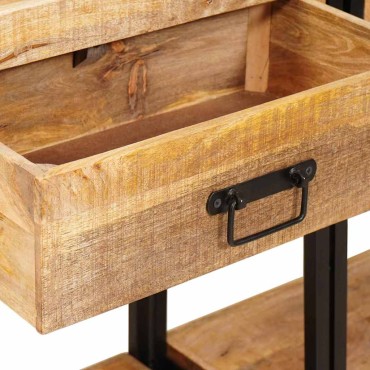 vidaXL Τραπέζια Κονσόλες 2 τμχ. Καφέ 200x33x75 εκ